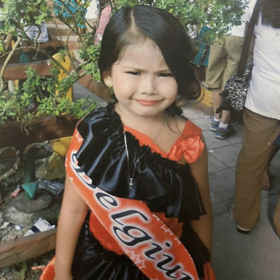 Aireanne's childhood photo representing the start of her journey